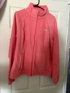 Columbia Coral Pink Full-Zip Fleece Jacket